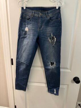 Divided Dark Blue Distressed Jeans Size 6